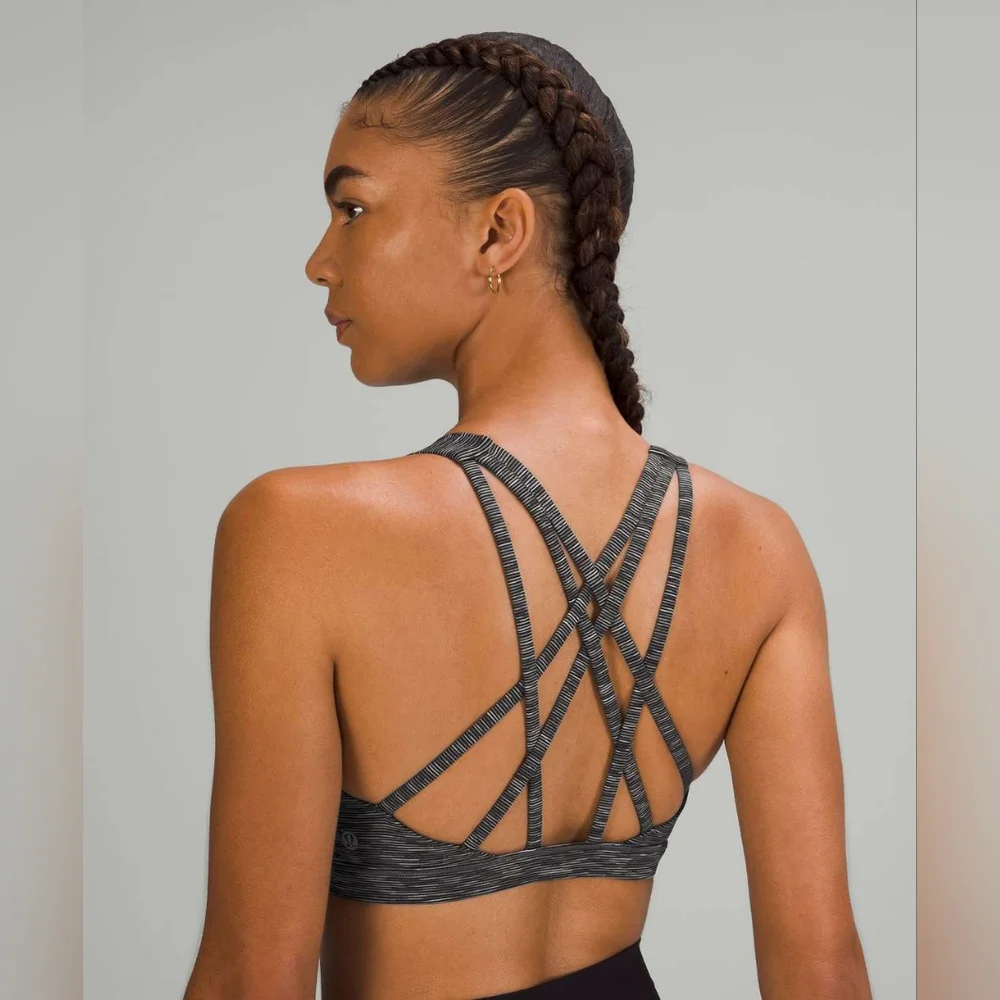 Lululemon Free To Be Serene Bra (Wee Are From Space Dark Carbon Ice Grey) Sz 8